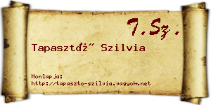 Tapasztó Szilvia névjegykártya