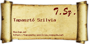 Tapasztó Szilvia névjegykártya