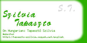 szilvia tapaszto business card